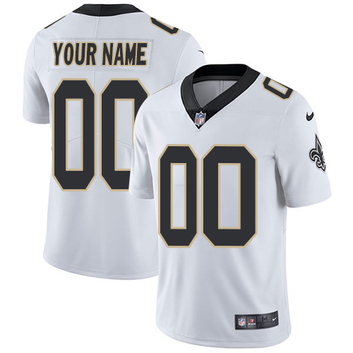 Nike New Orleans Saints Customized White Stitched Vapor Untouchable ...